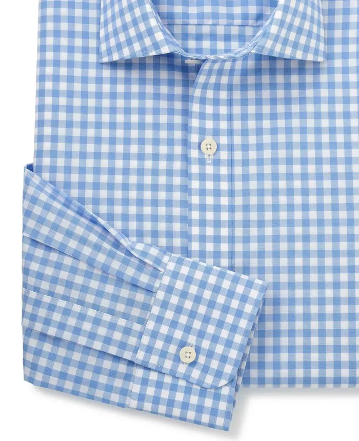 Savile Row Company Blue White Check Slim Fit Shirt 8211 Single Cuff Pale Blue Gingham Men Formal Shirts Savile Row Company Blue White Check Slim Fit Shirt 8211 Single Cuff Pale Blue Gingham Men Formal Shirts