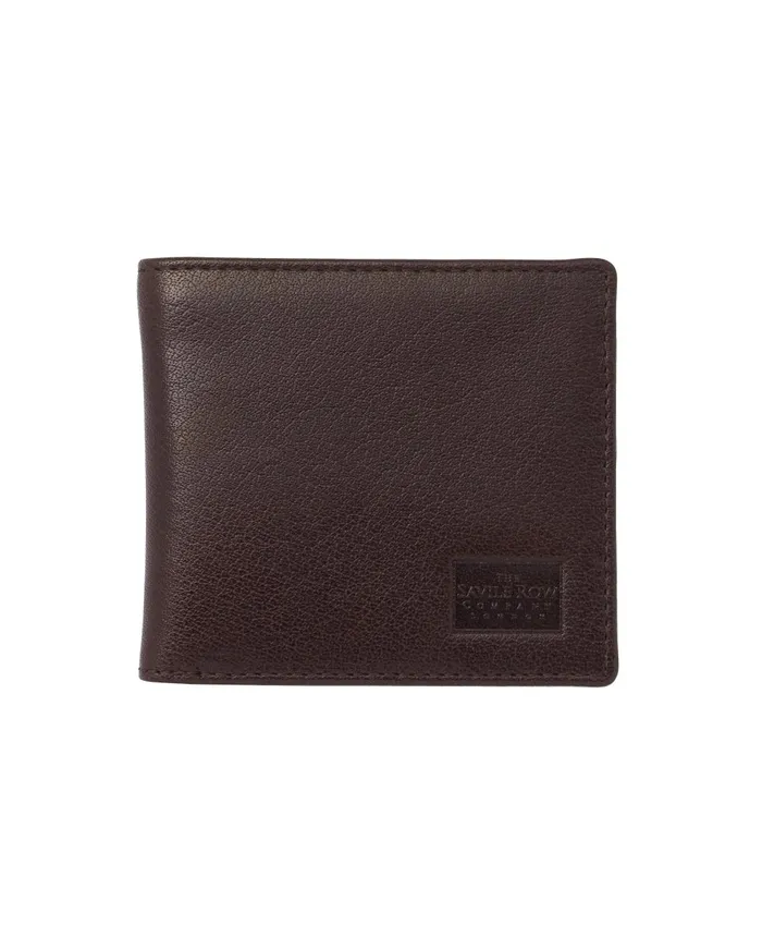 Savile Row Company Brown Leather Billfold Wallet Tan Men Leather Goods