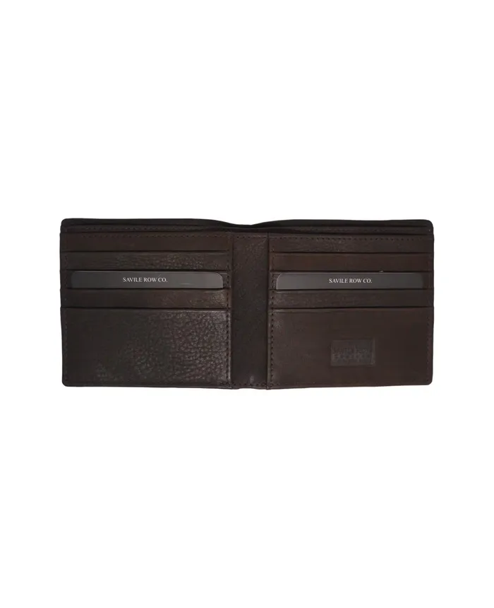 Savile Row Company Brown Leather Billfold Wallet Tan Men Leather Goods