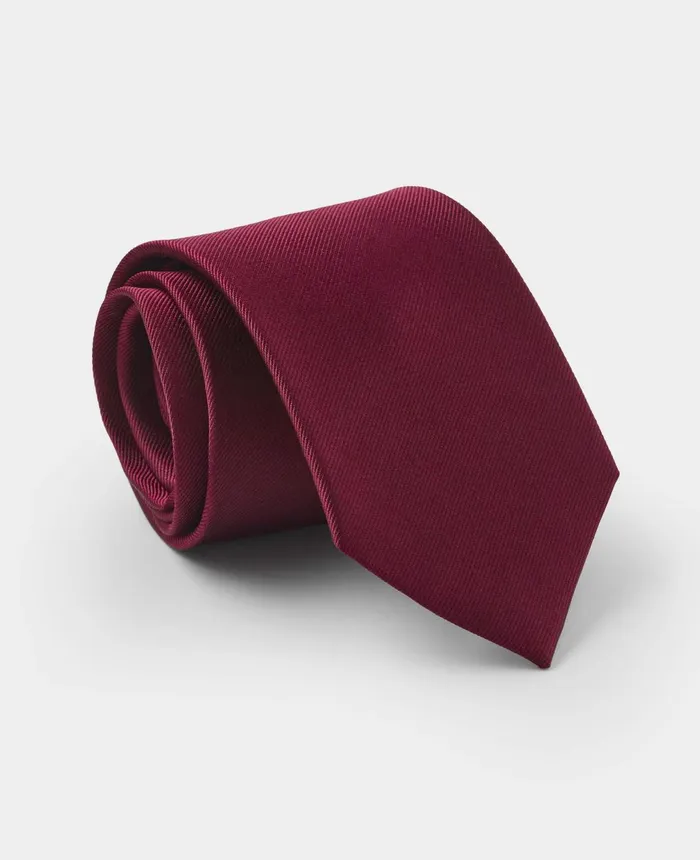 Savile Row Company Burgundy Fine Twill Silk Tie Burgundy Men Silk Ties
