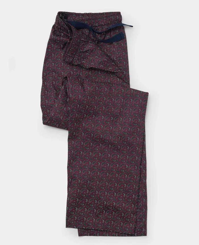 Savile Row Company Burgundy Paisley Cotton Lounge Pants Burgundy Paisley Men Lounge Pants Savile Row Company Burgundy Paisley Cotton Lounge Pants Burgundy Paisley Men Lounge Pants