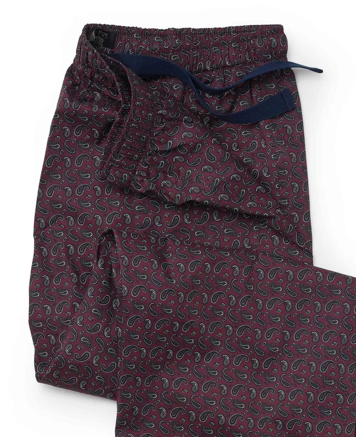 Savile Row Company Burgundy Paisley Cotton Lounge Pants Burgundy Paisley Men Lounge Pants Savile Row Company Burgundy Paisley Cotton Lounge Pants Burgundy Paisley Men Lounge Pants