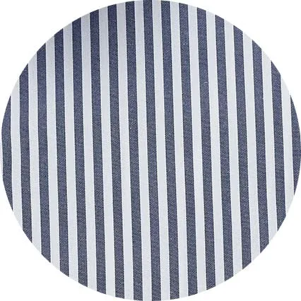 Savile Row Company Navy Cotton Bengal Stripe Classic Fit SmartCasual Shirt 8211 Single Cuff Navy Bengal Stripe Men Casual Shirts