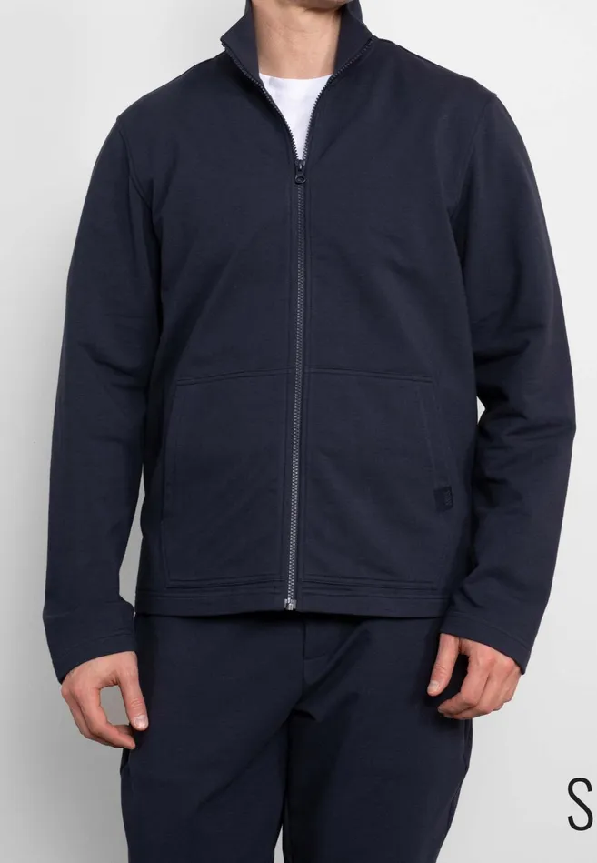 Savile Row Company Navy Stretch Cotton Blend ZipUp Sweatshirt Navy Men Casual Tops Savile Row Company Navy Stretch Cotton Blend ZipUp Sweatshirt Navy Men Casual Tops