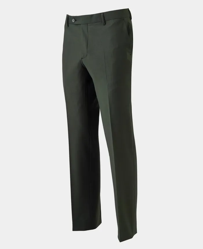 Savile Row Company Olive Green WoolBlend Suit Trousers Men Suit Trousers