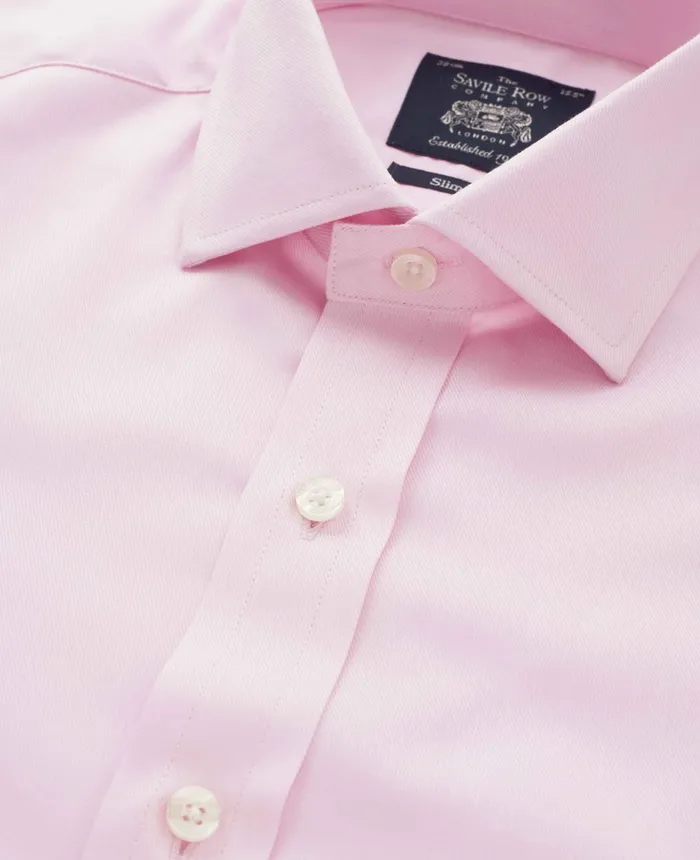 Savile Row Company Pale Pink Twill Slim Fit Formal Shirt 8211 Single Or Double Cuff Pink Twill Men Formal Shirts Savile Row Company Pale Pink Twill Slim Fit Formal Shirt 8211 Single Or Double Cuff Pink Twill Men Formal Shirts