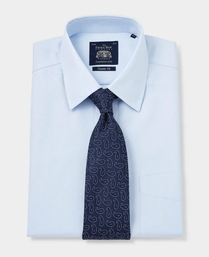 Savile Row Company Sky Blue Twill Classic Fit NonIron Formal Shirt 8211 Single Cuff Sky Blue Men NonIron Shirts Savile Row Company Sky Blue Twill Classic Fit NonIron Formal Shirt 8211 Single Cuff Sky Blue Men NonIron Shirts