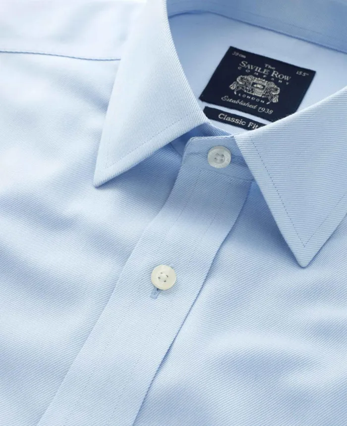 Savile Row Company Sky Blue Twill Classic Fit NonIron Formal Shirt 8211 Single Cuff Sky Blue Men NonIron Shirts Savile Row Company Sky Blue Twill Classic Fit NonIron Formal Shirt 8211 Single Cuff Sky Blue Men NonIron Shirts