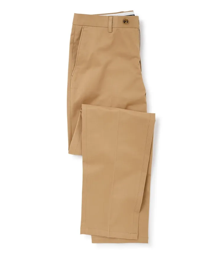 Savile Row Company Tan Stretch Cotton Classic Fit Flat Front Chinos Tan Men Chinos And Shorts