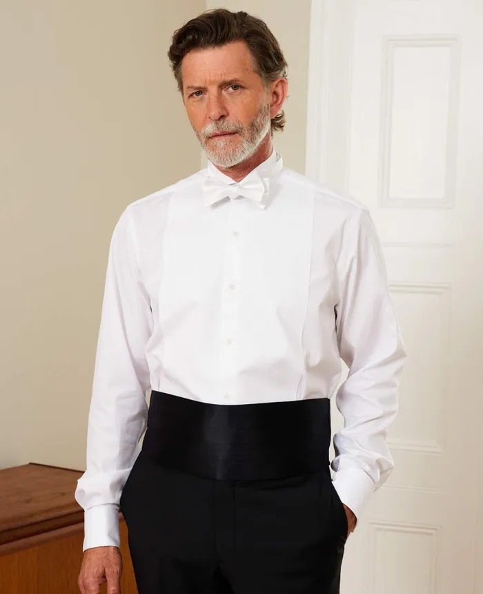 Savile Row Company White Marcella Wing Collar Classic Fit Dress Shirt 8211 Double Cuff Men Formal Shirts Savile Row Company White Marcella Wing Collar Classic Fit Dress Shirt 8211 Double Cuff Men Formal Shirts