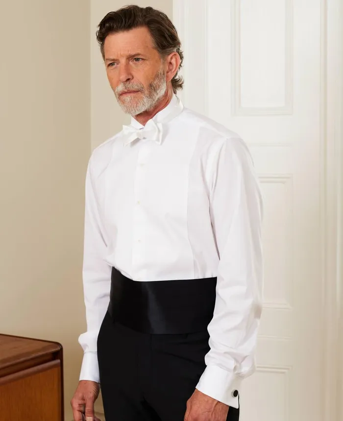 Savile Row Company White Marcella Wing Collar Classic Fit Dress Shirt 8211 Double Cuff Men Formal Shirts Savile Row Company White Marcella Wing Collar Classic Fit Dress Shirt 8211 Double Cuff Men Formal Shirts