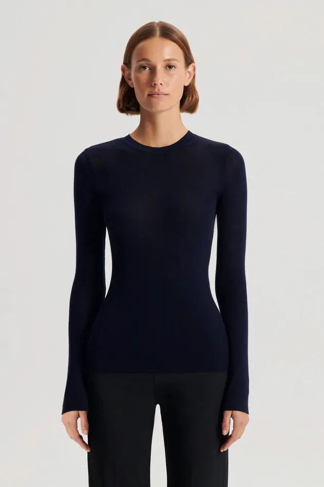 Scanlan Theodore Babywool Crew Neck Sweater Navy Tops Scanlan Theodore Babywool Crew Neck Sweater Navy Tops Scanlan Theodore Women Knitwear Scanlan Theodore Babywool Crew Neck Sweater Navy Tops Scanlan Theodore Babywool Crew Neck Sweater Navy Tops Scanlan Theodore Women Knitwear