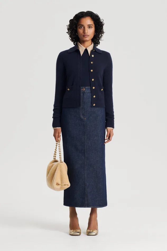Scanlan Theodore CASHMERE SHIRT NAVY Women Knitwear