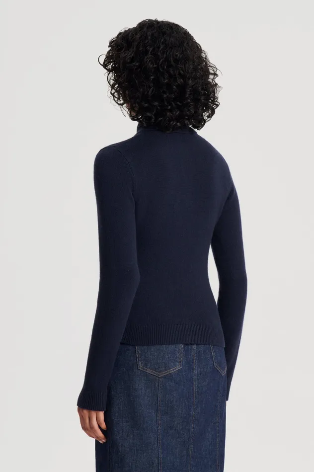 Scanlan Theodore CASHMERE SHIRT NAVY Women Knitwear Scanlan Theodore CASHMERE SHIRT NAVY Women Knitwear