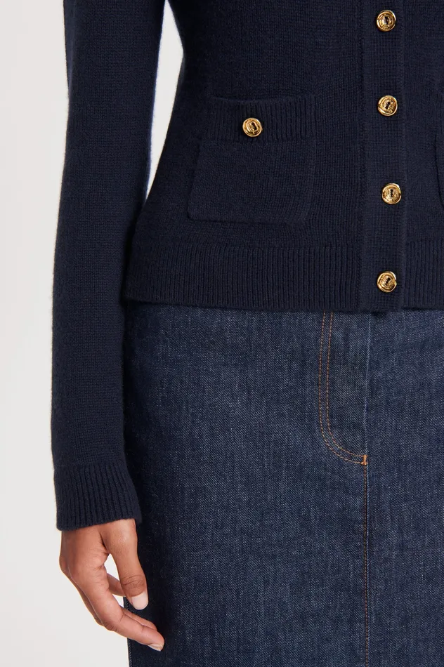Scanlan Theodore CASHMERE SHIRT NAVY Women Knitwear Scanlan Theodore CASHMERE SHIRT NAVY Women Knitwear