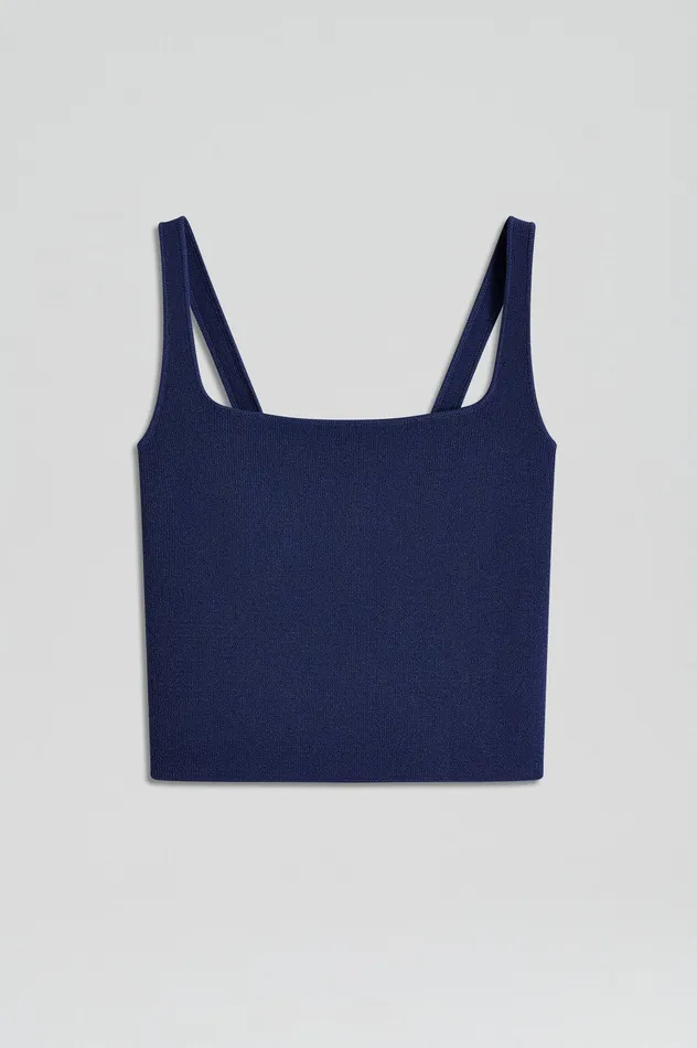 Scanlan Theodore CREPE KNIT SQUARE CAMISOLE ROYAL Women Tops Scanlan Theodore CREPE KNIT SQUARE CAMISOLE ROYAL Women Tops