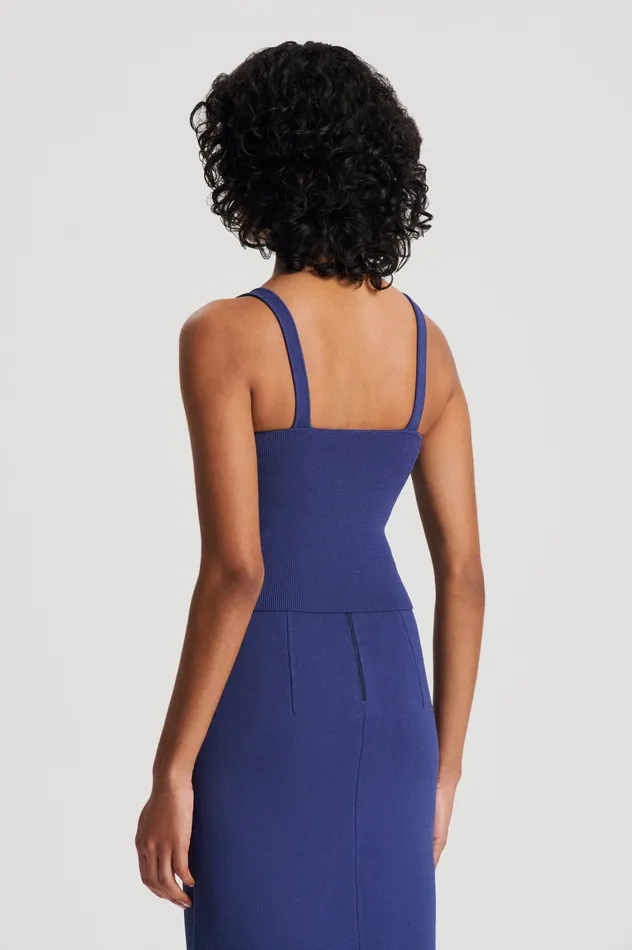 Scanlan Theodore CREPE KNIT SQUARE CAMISOLE ROYAL Women Tops Scanlan Theodore CREPE KNIT SQUARE CAMISOLE ROYAL Women Tops