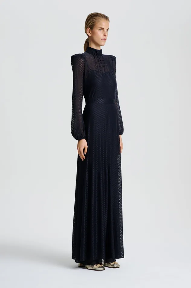 Scanlan Theodore Dresses Women FRENCH LACE DRESS NAVY Scanlan Theodore Dresses Women FRENCH LACE DRESS NAVY