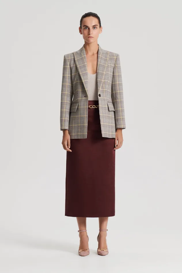 Scanlan Theodore PLAID TAILORED JACKET GINGER Women Jackets