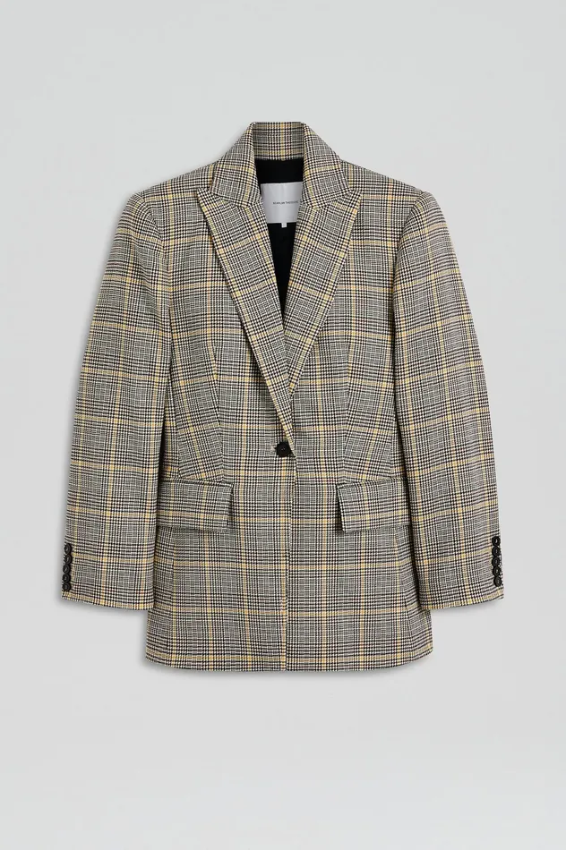 Scanlan Theodore PLAID TAILORED JACKET GINGER Women Jackets Scanlan Theodore PLAID TAILORED JACKET GINGER Women Jackets