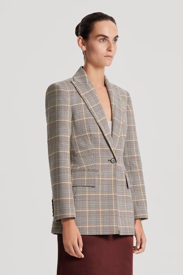 Scanlan Theodore PLAID TAILORED JACKET GINGER Women Jackets Scanlan Theodore PLAID TAILORED JACKET GINGER Women Jackets