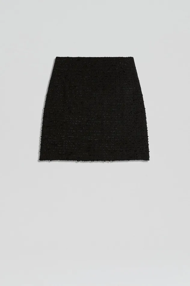 Scanlan Theodore Skirts Women BOUCLE MINI BLACK Scanlan Theodore Skirts Women BOUCLE MINI BLACK