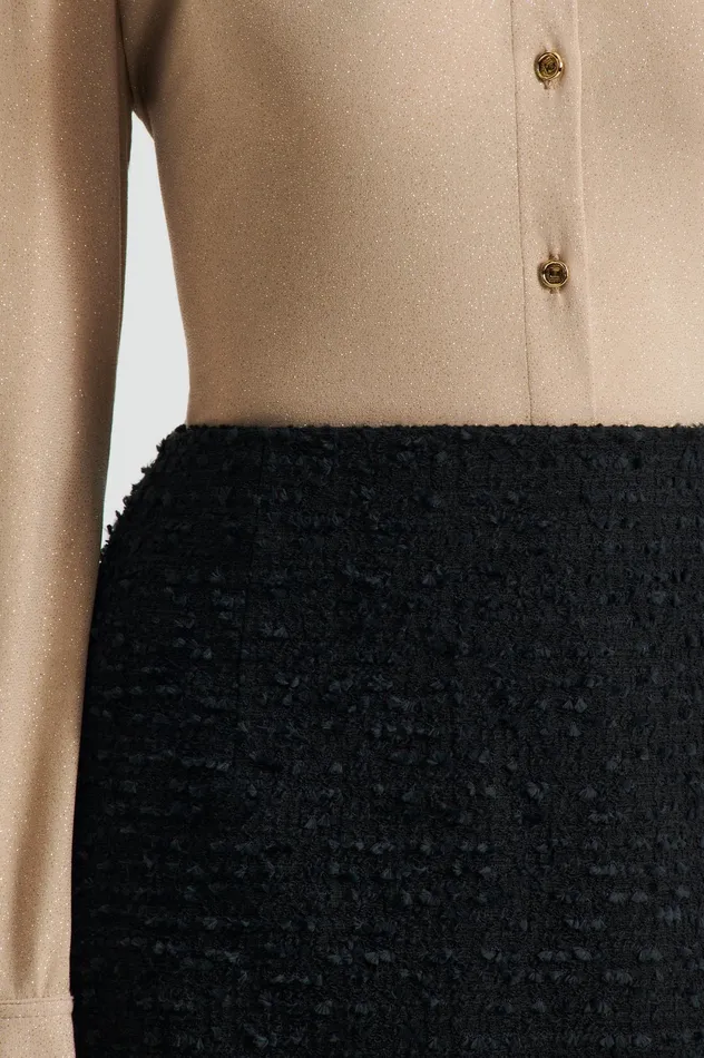 Scanlan Theodore Skirts Women BOUCLE MINI BLACK Scanlan Theodore Skirts Women BOUCLE MINI BLACK