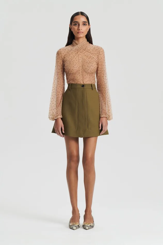 Scanlan Theodore Skirts Women MINI SKIRT OLIVE