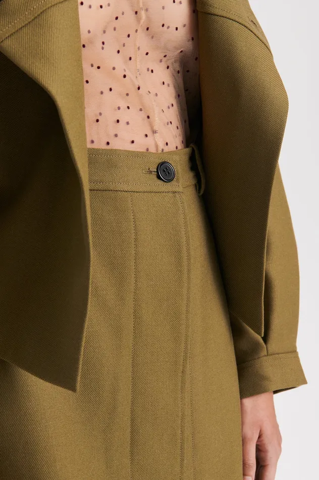 Scanlan Theodore Skirts Women MINI SKIRT OLIVE Scanlan Theodore Skirts Women MINI SKIRT OLIVE