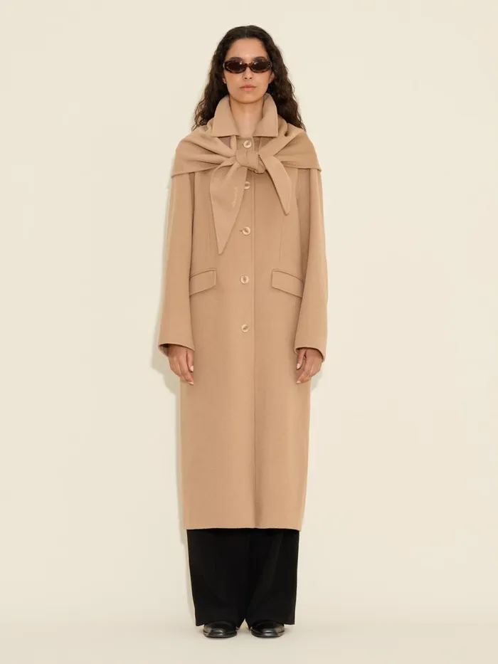 Scarves WomenMen Holzweiler Felsa Wool Scarf Camel