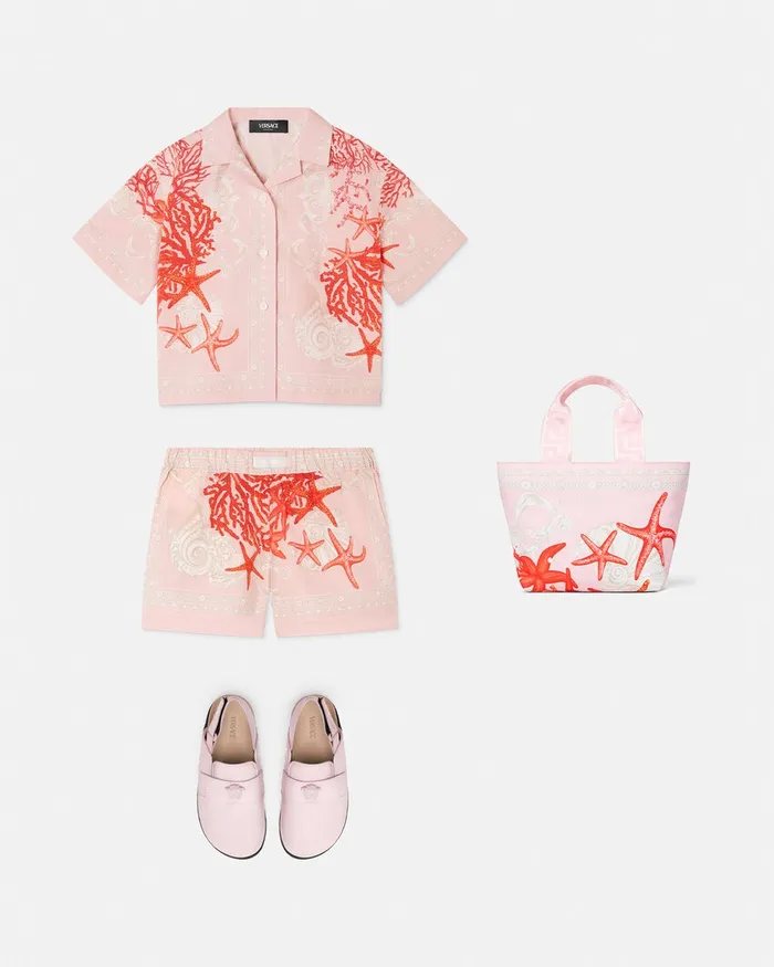 Shirts and Tshirts Kids Versace Barocco Sea Shirt Coral