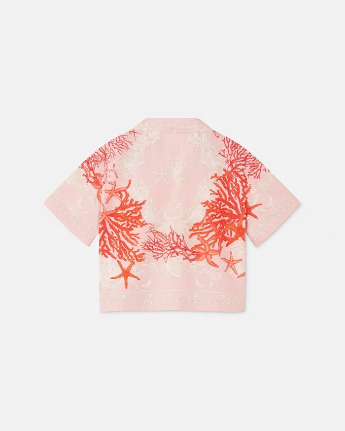 Shirts and Tshirts Kids Versace Barocco Sea Shirt Coral