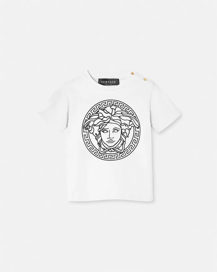 Shirts and Tshirts Kids Versace Medusa Baby TShirt Blackwhite