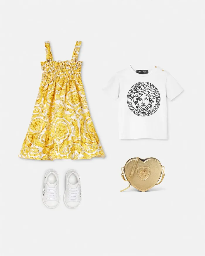 Shirts and Tshirts Kids Versace Medusa Baby TShirt Blackwhite