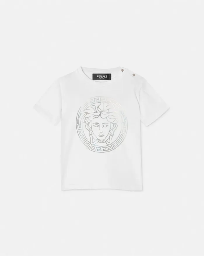 Shirts and Tshirts Kids Versace Medusa Baby TShirt Whitesilver