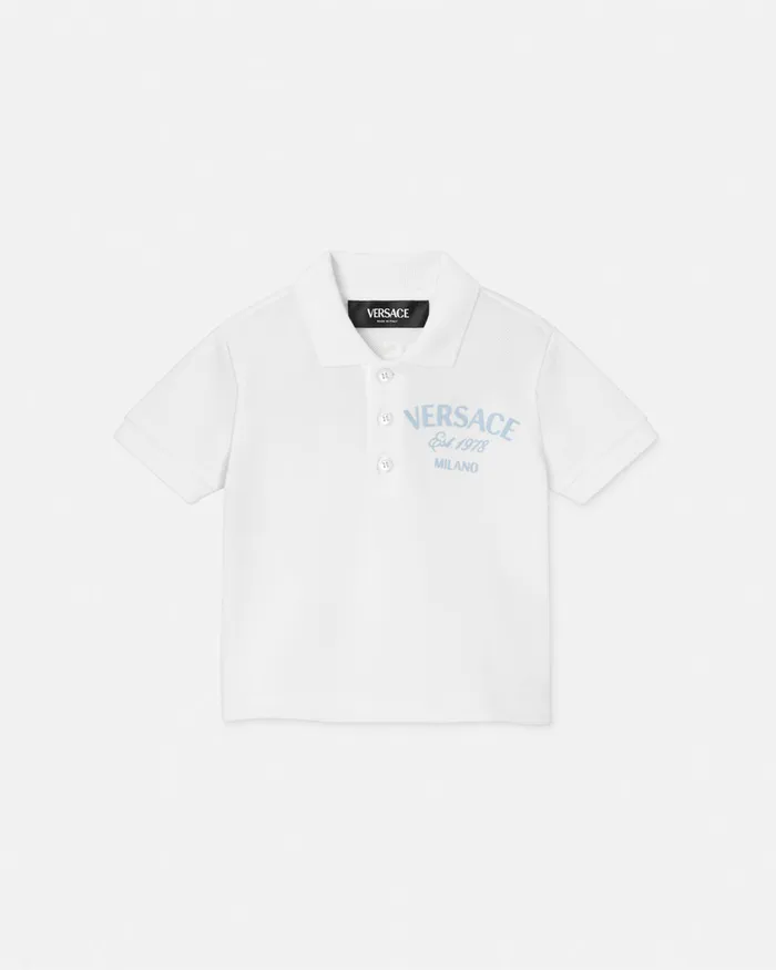 Shirts and Tshirts Kids Versace University Coral Baby Polo Shirt Whiteprint