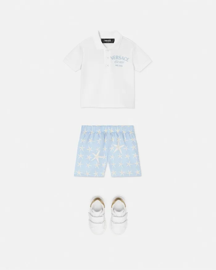 Shirts and Tshirts Kids Versace University Coral Baby Polo Shirt Whiteprint