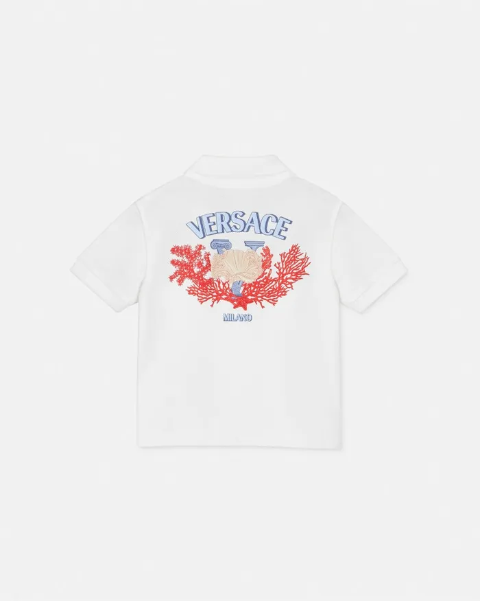 Shirts and Tshirts Kids Versace University Coral Baby Polo Shirt Whiteprint