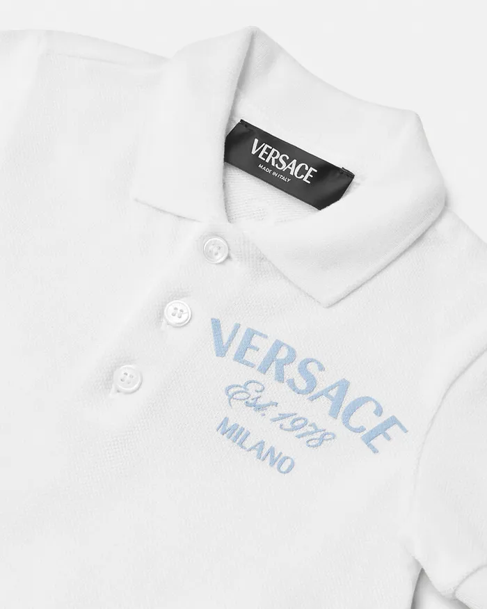 Shirts and Tshirts Kids Versace University Coral Baby Polo Shirt Whiteprint