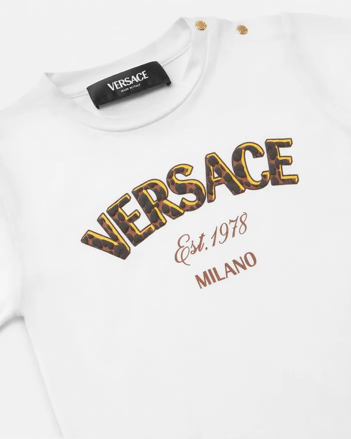 Shirts and Tshirts Kids Versace Wild Stamp Baby TShirt White