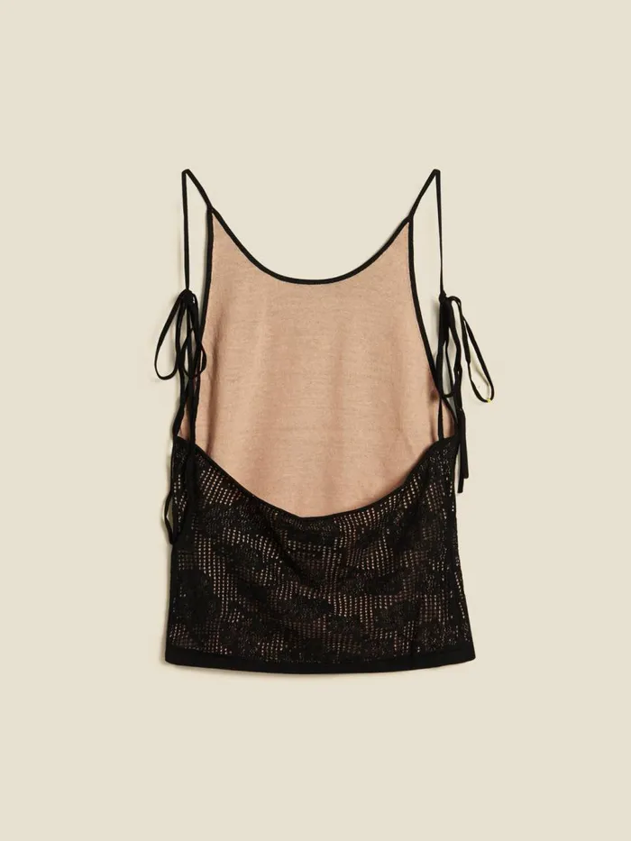 Shirts and Tops Women Holzweiler Lace Knit Top Black
