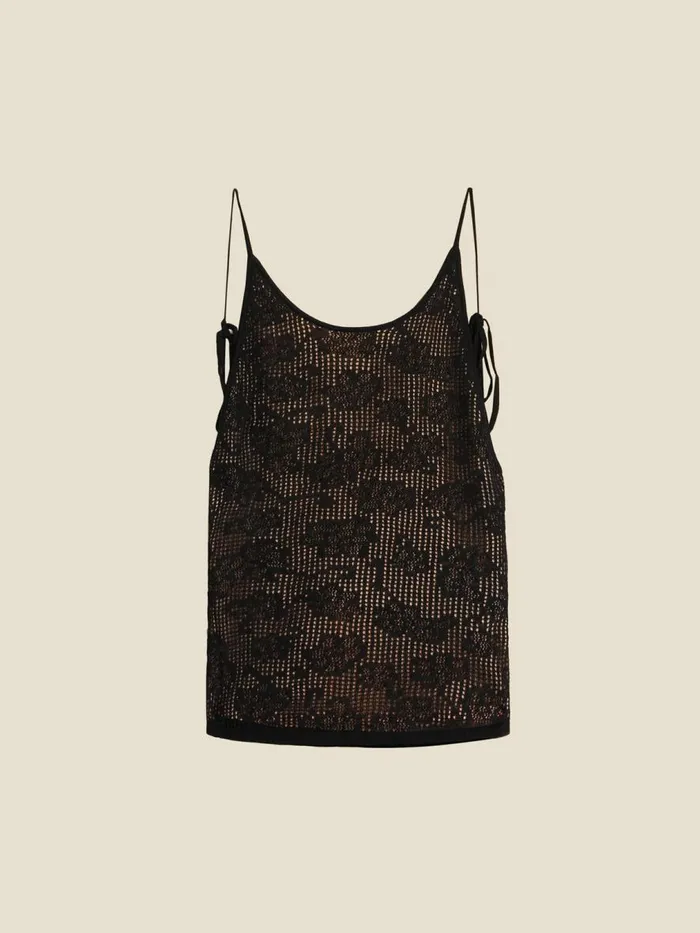Shirts and Tops Women Holzweiler Lace Knit Top Black