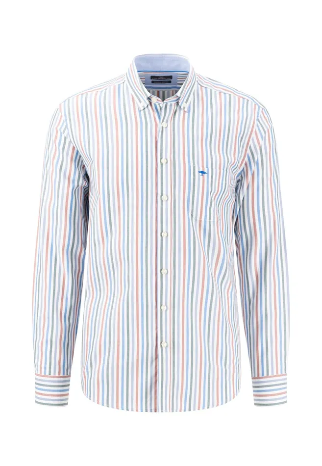 Shirts Men FYNCHHATTON Cotton Shirt With Allover Print Dark Emeraldwhitevibrant Bluerust Shirts Men FYNCHHATTON Cotton Shirt With Allover Print Dark Emeraldwhitevibrant Bluerust
