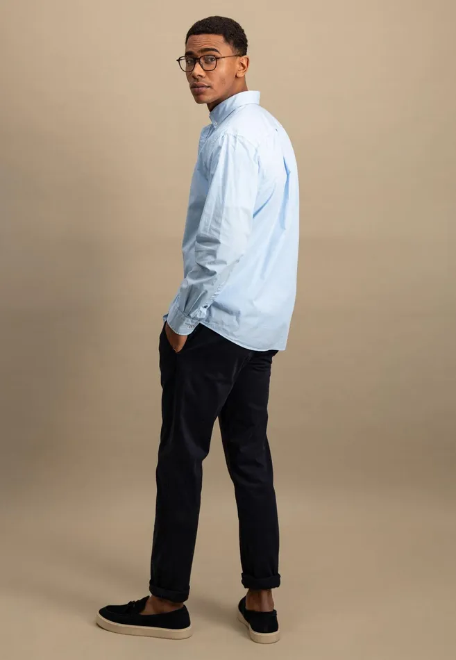 Shirts Men FYNCHHATTON Cotton Shirt With Buttondown Collar Summer Breezepeenavyturf Green