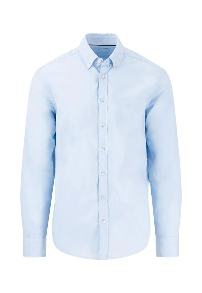 Shirts Men FYNCHHATTON Cotton Shirt With Buttondown Collar Summer Breezepeenavyturf Green
