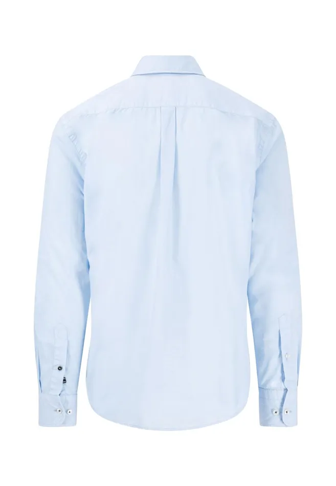 Shirts Men FYNCHHATTON Cotton Shirt With Buttondown Collar Summer Breezepeenavyturf Green