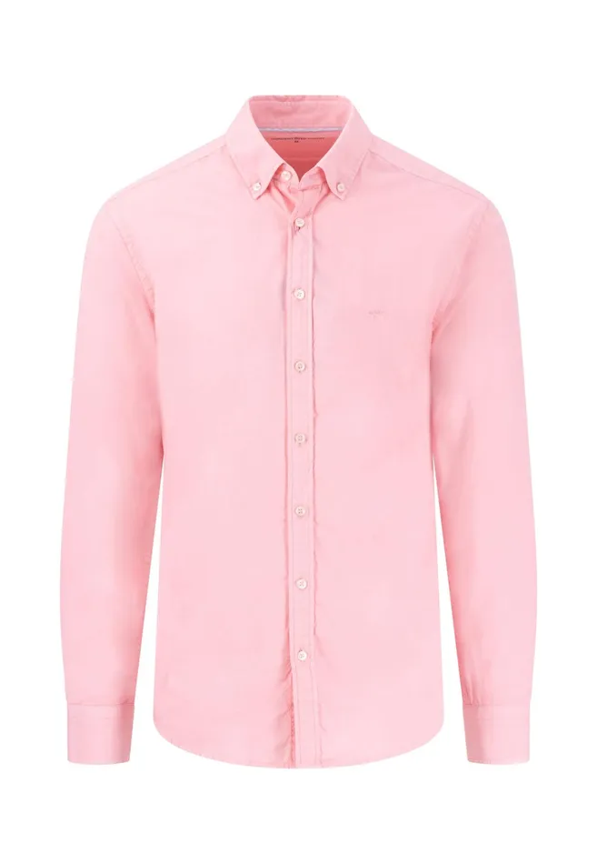 Shirts Men FYNCHHATTON Cotton Shirt With Buttondown Collar Summer Breezepeenavyturf Green