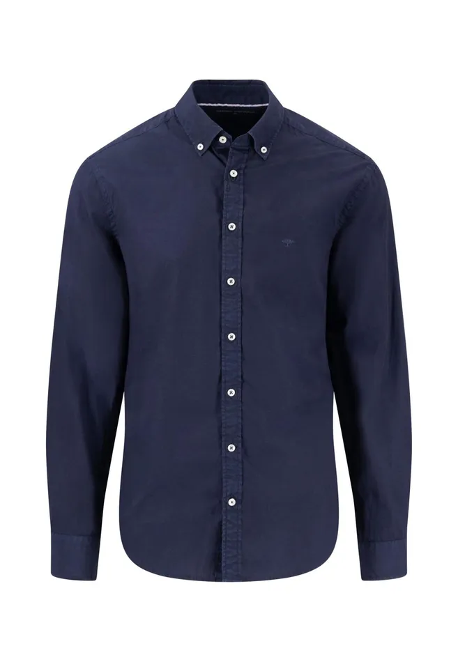 Shirts Men FYNCHHATTON Cotton Shirt With Buttondown Collar Summer Breezepeenavyturf Green