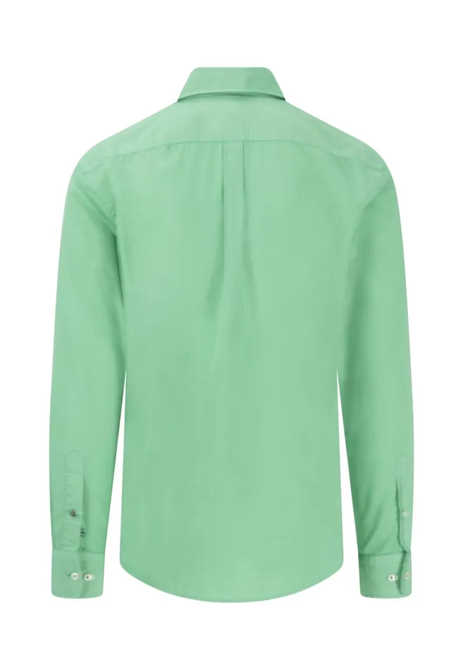 Shirts Men FYNCHHATTON Cotton Shirt With Buttondown Collar Summer Breezepeenavyturf Green