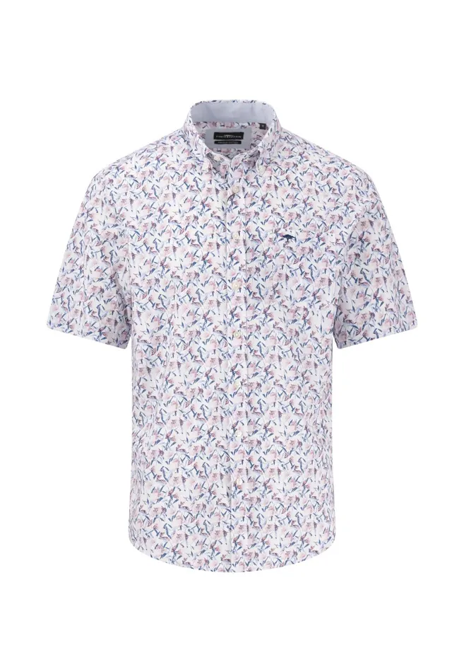 Shirts Men FYNCHHATTON Halklm Shirt With Botanical Print Peesummer Breeze